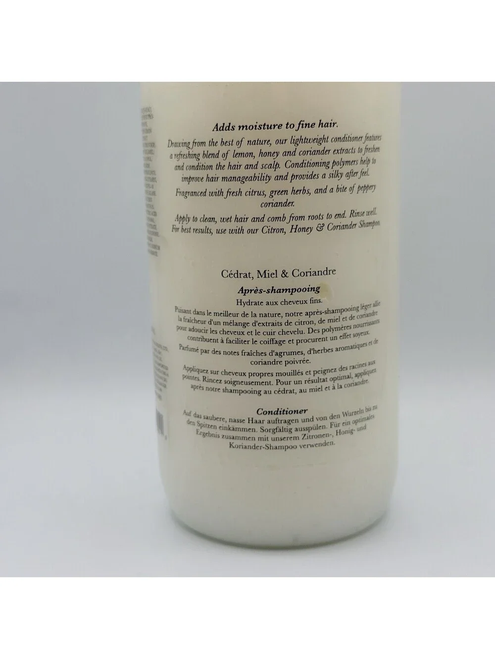Crabtree Evelyn Citron Honey Coriander Hair Conditioner 16.9oz NOS